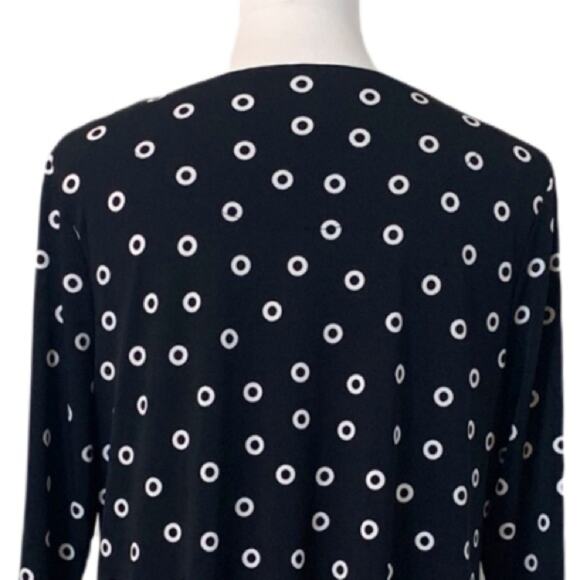 Chico’s Black Circle Print High Low Tunic Dress Size 1 - Women's Size Small - Picture 8 of 11